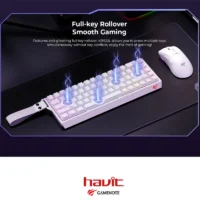 HAVIT KB922L Mechanical Keyboard RGB Backlit, Red SWITCH, 68 Keys - Image 2