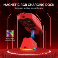 Mouse ATTACK SHARK X11 Wireless with Magnetic Charging Dock BT/2.4G Wireless/Wired RED - Image 5