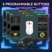 Mouse ATTACK SHARK X11 Wireless with Magnetic Charging Dock BT/2.4G Wireless/Wired BLACK - Image 5