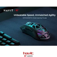 HAVIT MS1042WB Tri-mode Wireless Mouse RGB Rechargeable - Image 3