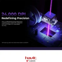 HAVIT MS1042WB Tri-mode Wireless Mouse RGB Rechargeable - Image 4