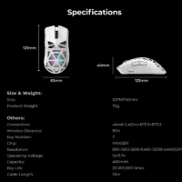 HAVIT MS1043WB Tri-mode Wireless Mouse RGB Rechargeable - Image 6