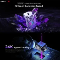 HAVIT MS1043WB Tri-mode Wireless Mouse RGB Rechargeable - Image 3