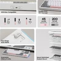 EPOMAKER TH87 Wireless Keyboard,10000mAh Battery, BT/2.4GHz/Wired - Image 2