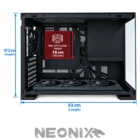 CASE NEONIX CRYSTAL 4x Fans ARGB BLACK - Image 3