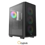 OCYPUS Gamma C60 ARGB Pre-Installed 4 ARGB Fans BLACK