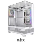 CASE NOX FUSION ASPIRE GLASS EDITION 3 FAN ARGB WHITE
