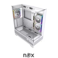 CASE NOX FUSION ASPIRE GLASS EDITION 3 FAN ARGB WHITE - Image 2