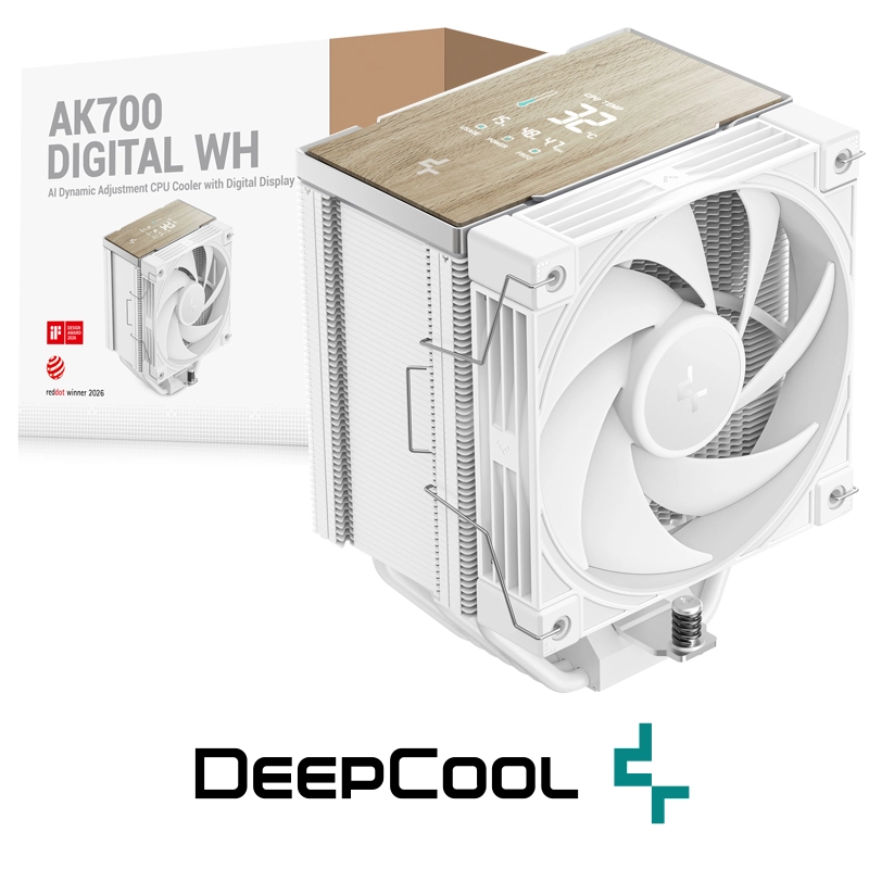 DEEPCOOL AK700 DIGITAL WH-0 AIR COOLER DEEPCOOL AK700 DIGITAL WHITE - Image 1