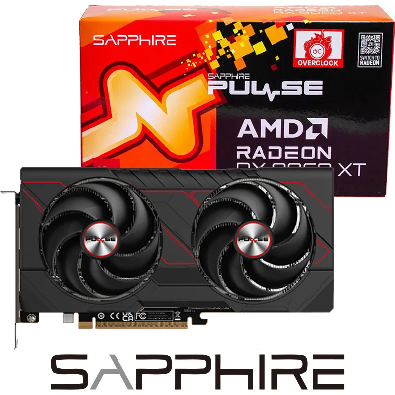 SAPPHIRE RX9060 XT PULSE OC 16GB GDDR6 2XFANS-0 SAPPHIRE RX 9060XT PULSE OC 16GB GDDR6 2XFANS - Image 1
