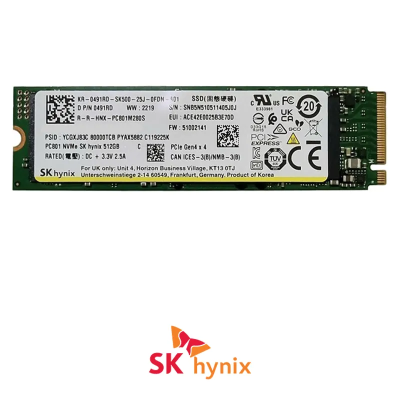 SSD SKHYNIX-0 SSD 512GB SK HYNIX NVME BC901 GEN4 ORIGINAL - Image 1