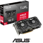 RX 7600 ASUS Dual 8GB USED WITH BOX 10/10